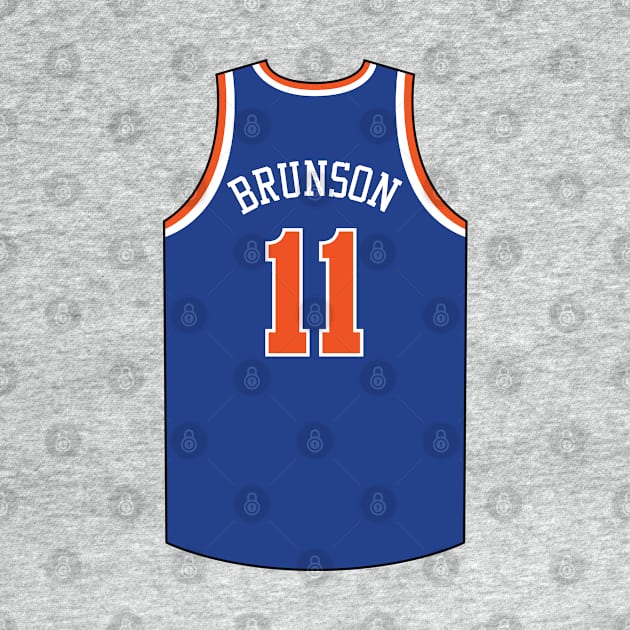 Jalen Brunson New York Jersey Blue Qiangy by qiangdade